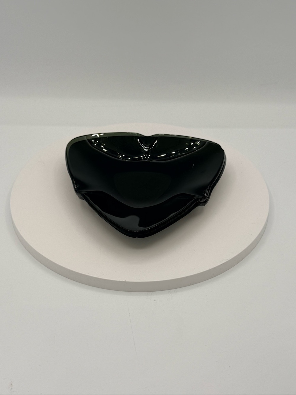 1960 Merck Sharp & Dohme 2 Triavil Pharmaceutical Ad Ashtray  - MCM Smoked Glass - Picture 2 of 6